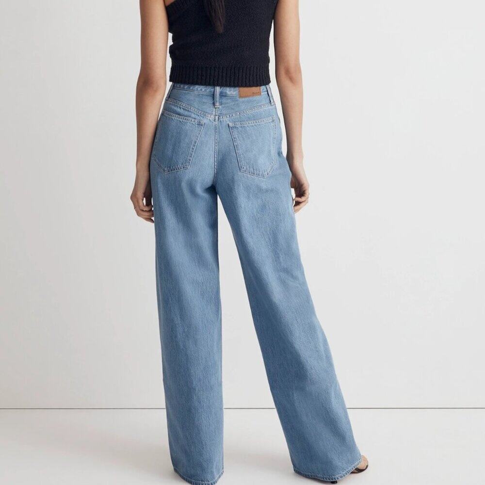 Madewell Super Wide-Leg Jeans Lockland Wash Size 27 - Picture 4 of 12